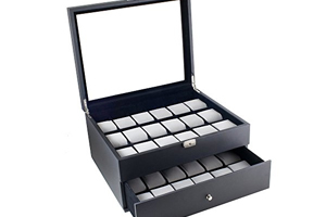 Personalized Black Watch Box