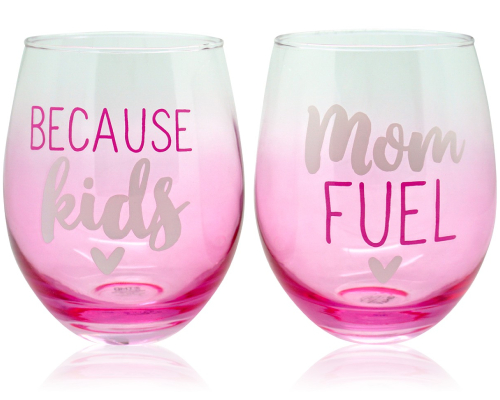 Because Kids Wine Glass