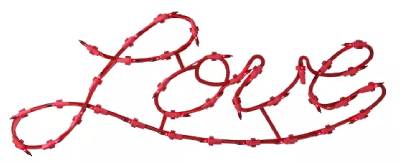 Lighted Red Love Script Valentine's Day