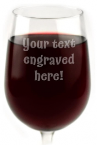 tweaked engraved wine glass