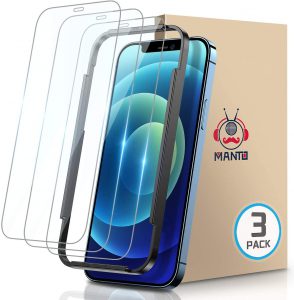 MANTO 3 Pack Screen Protector Compatible with iPhone 12/12 Pro