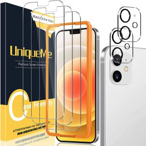 UniqueMe Camera Lens Protector and Screen Protector Compatible with iPhone 12