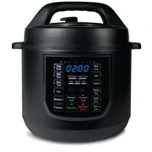 Matte Black Electric Multi-Cooker with Recipe Book