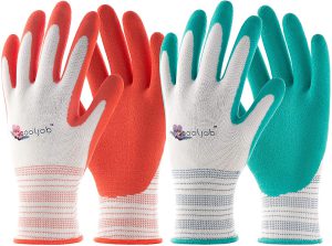 6 Pairs Breathable Rubber Coated Garden Gloves