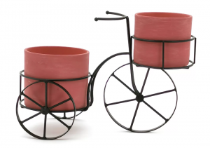 Bike Double Planter Table Decor