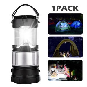 EEEkit Solar Camping Lantern, 2-in-1 Rechargeable Handheld Flashlights