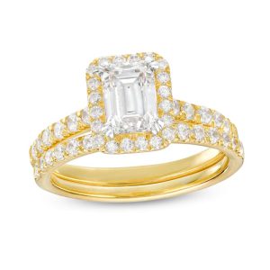 Certified-Emerald-Cut-Lab-Created-Diamond-Frame-Bridal-Set-in-14K-Gold