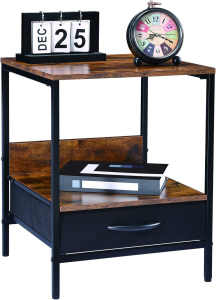 Kamiler Industrial Nightstand with Drawer -End Table