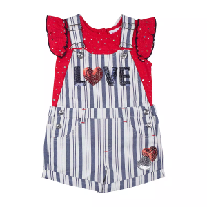 Little Lass Toddler Girls 2-pc. Shortall Set