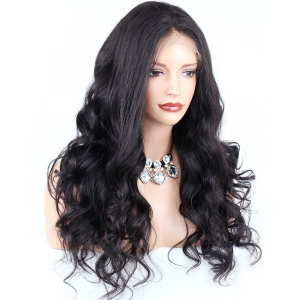 WoWEbony Indian Remy Hair Super Wavy Lace Wigs